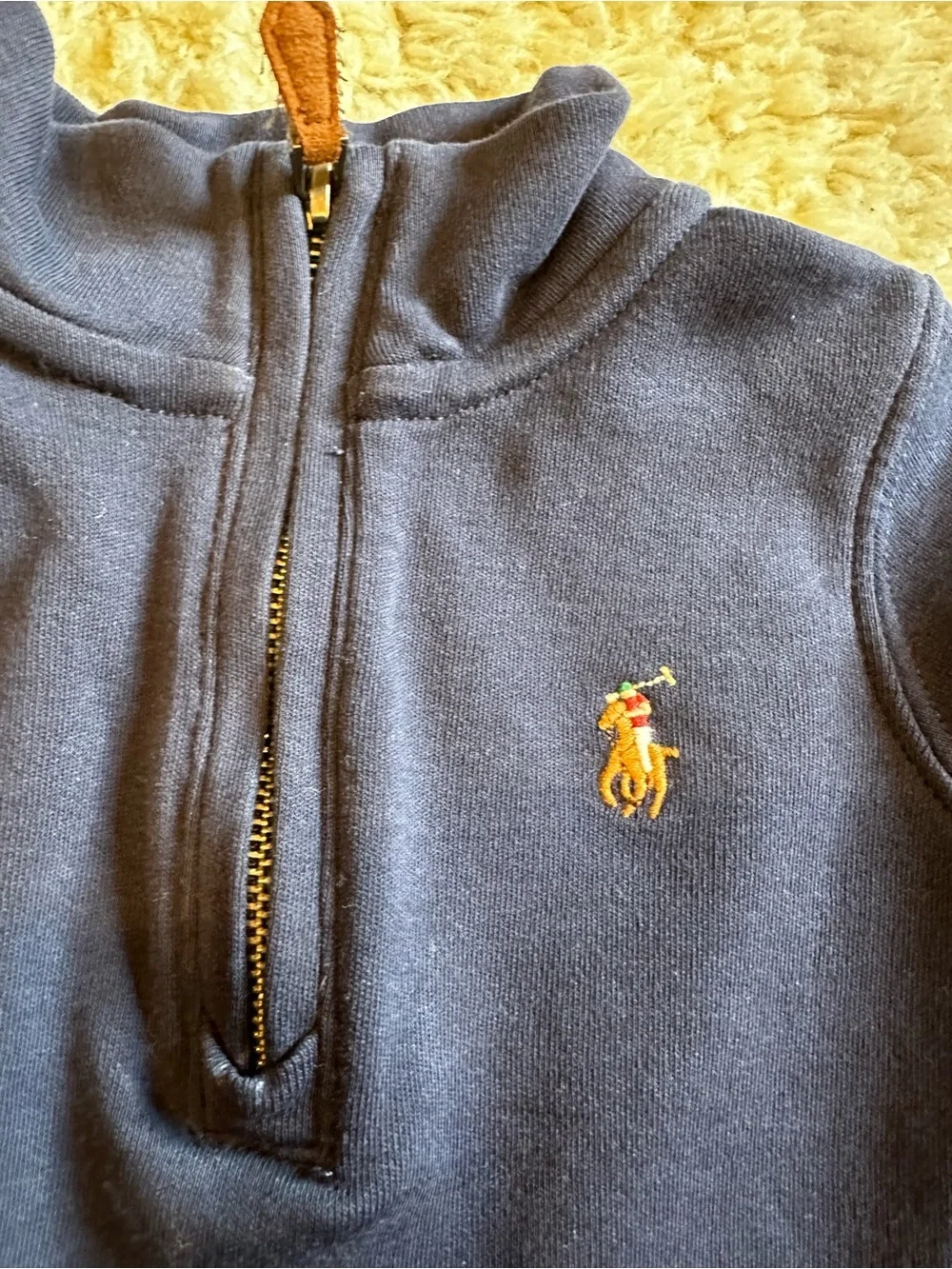 Ralph Lauren Navy Polo Half-Zip Pullover for Baby